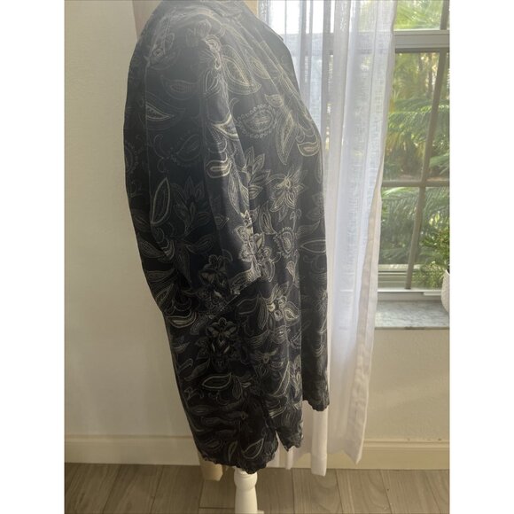 Tasso Elba Mens Floral Navy Lightweight Summer Shirt size L - Picture 3 of 10